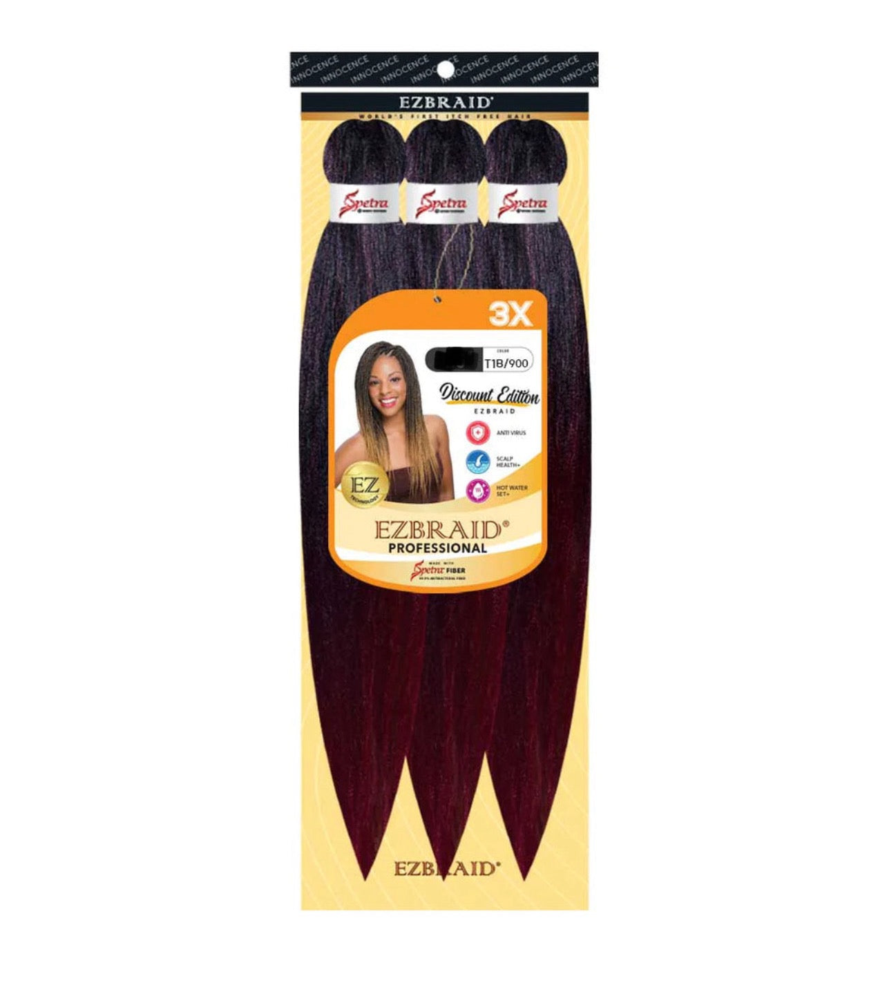 100% Spetra Antibacterial Fiber Braiding Hair EZBraid - Multi