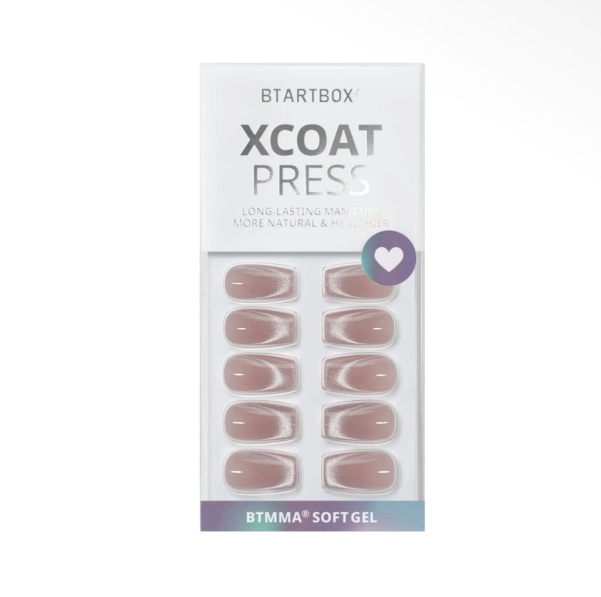 Cat Eye French Tip Press On Nails - Medium
Coffin Press on Nails