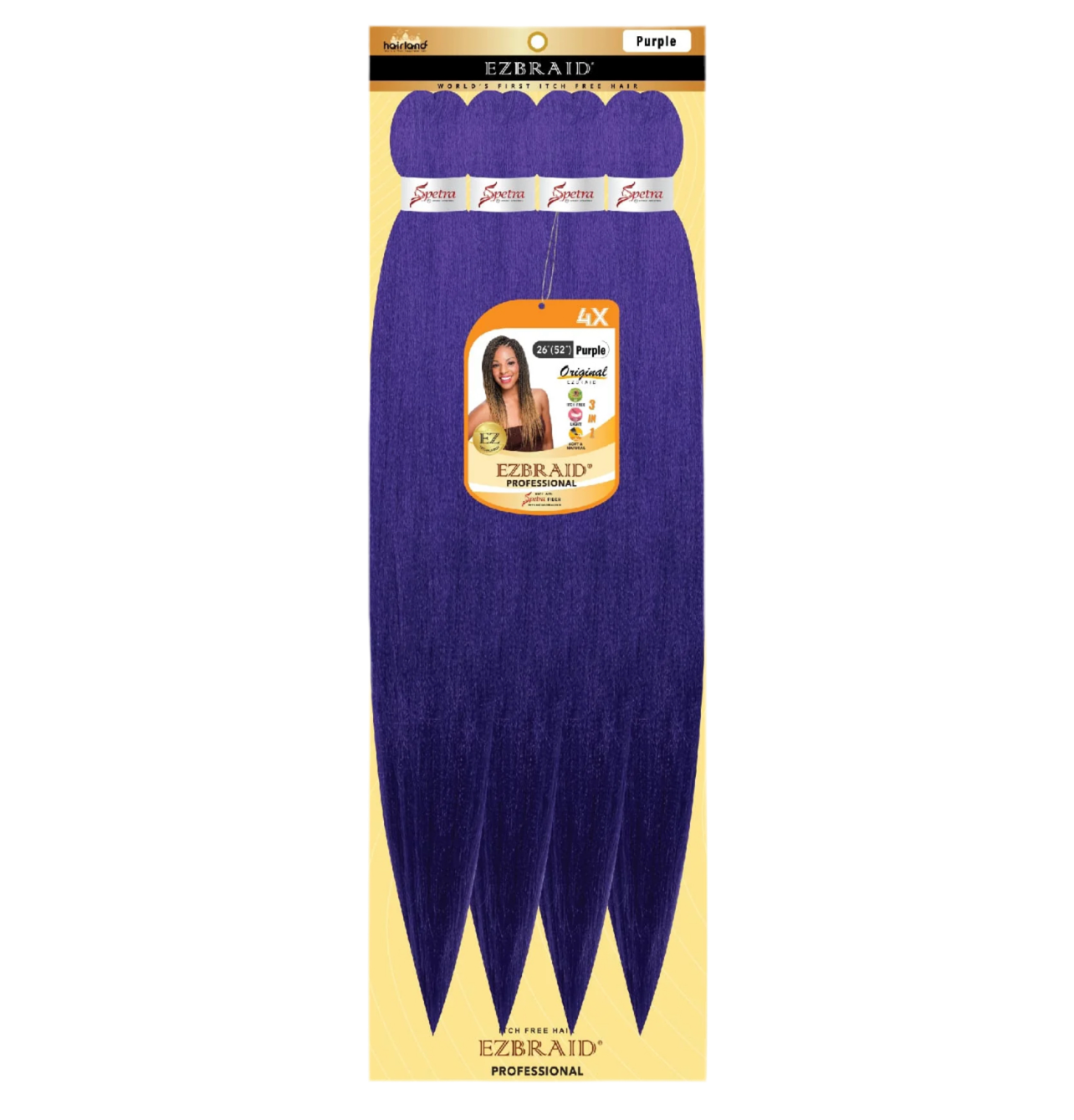 100% Spetra Antibacterial Fiber Braiding Hair EZBraid - Multi