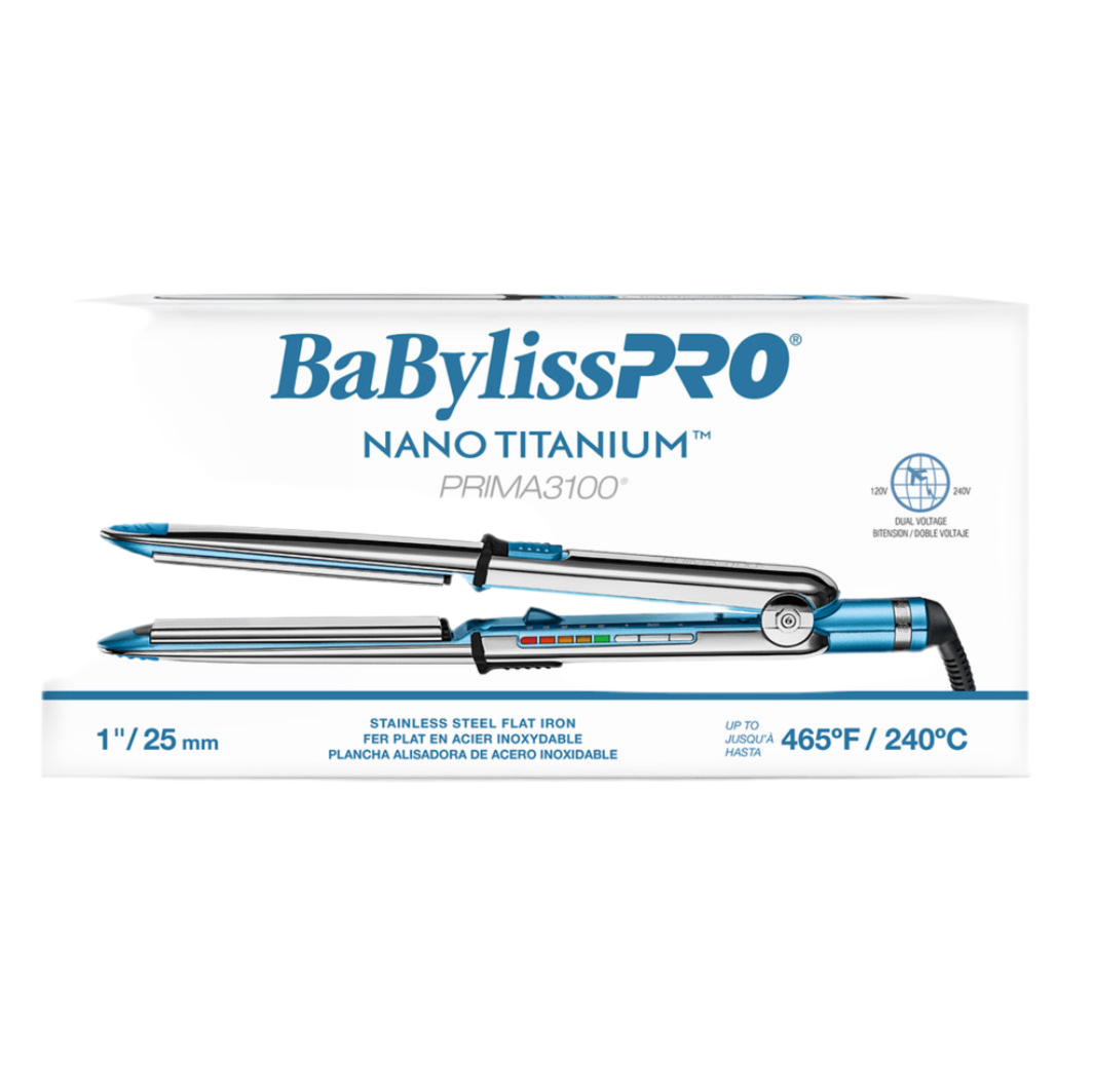 BaBylissPRO Nano Titanium Prima3100 1" Ionic Straightener