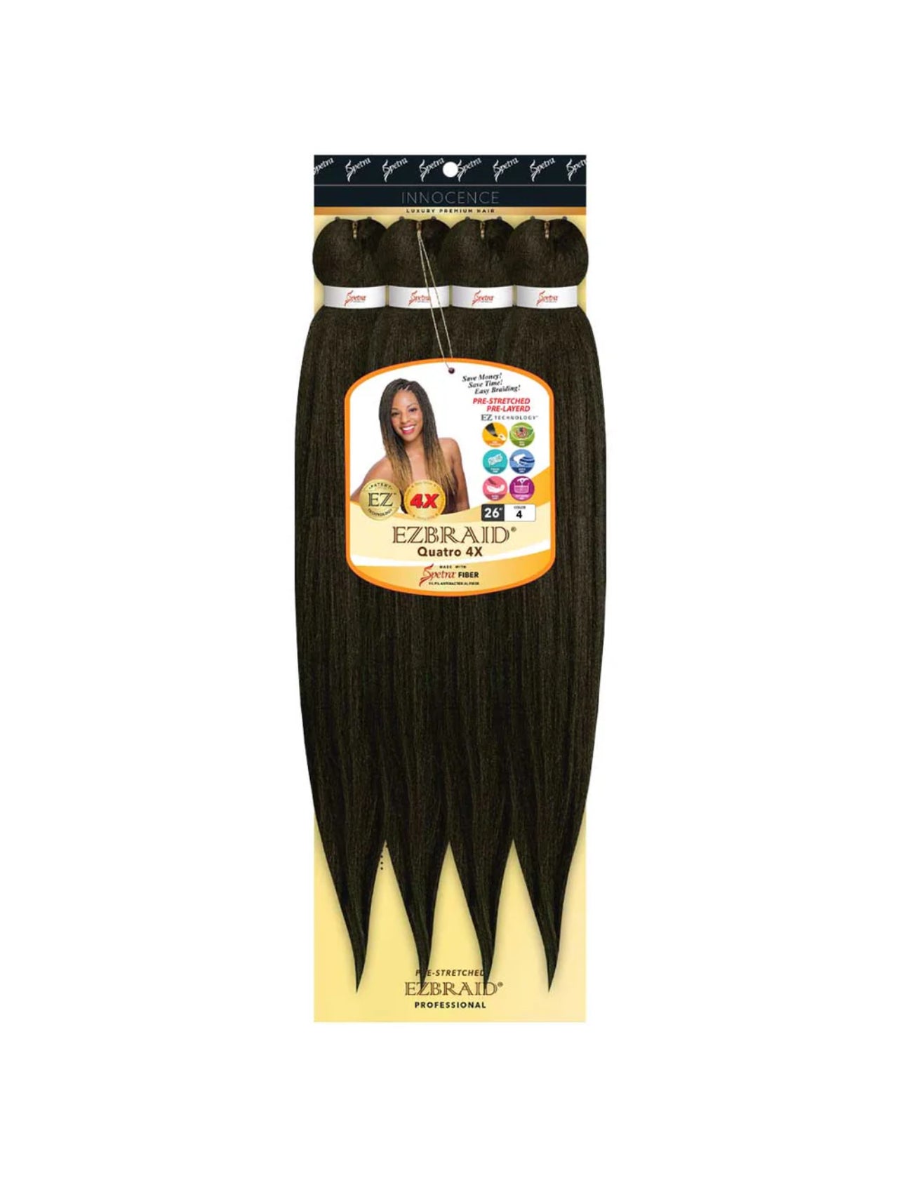 100% Spetra Antibacterial Fiber Braiding Hair EZBraid - Multi