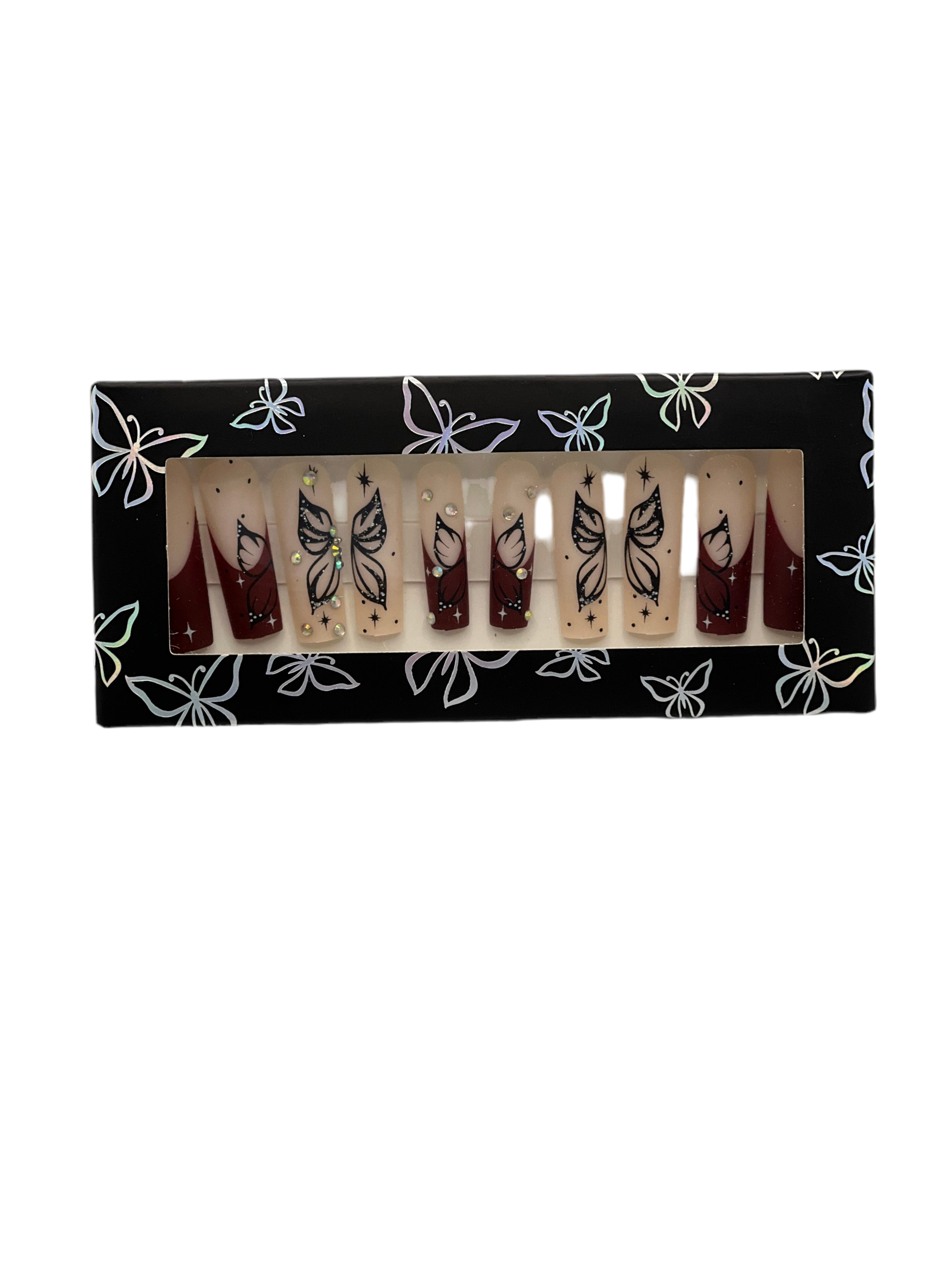 Butterfly Design Press On Nails