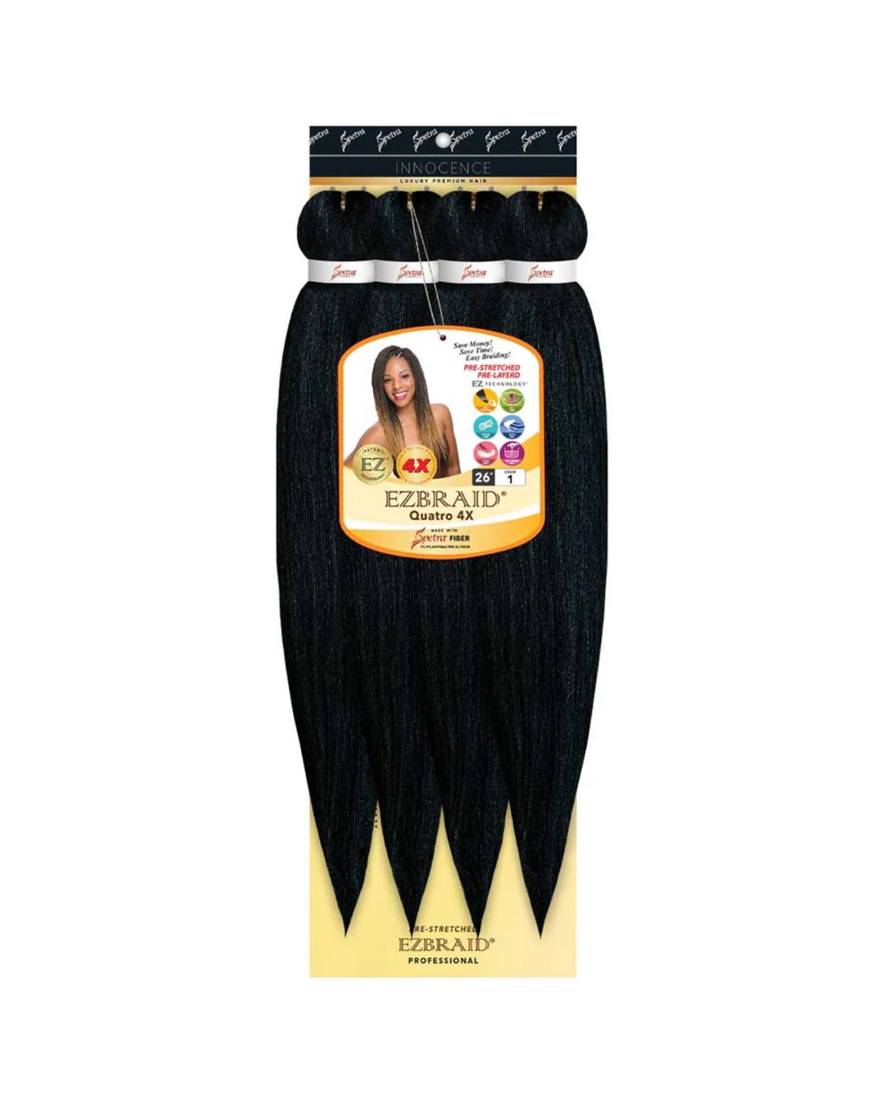 100% Spetra Antibacterial Fiber Braiding Hair EZBraid - Multi