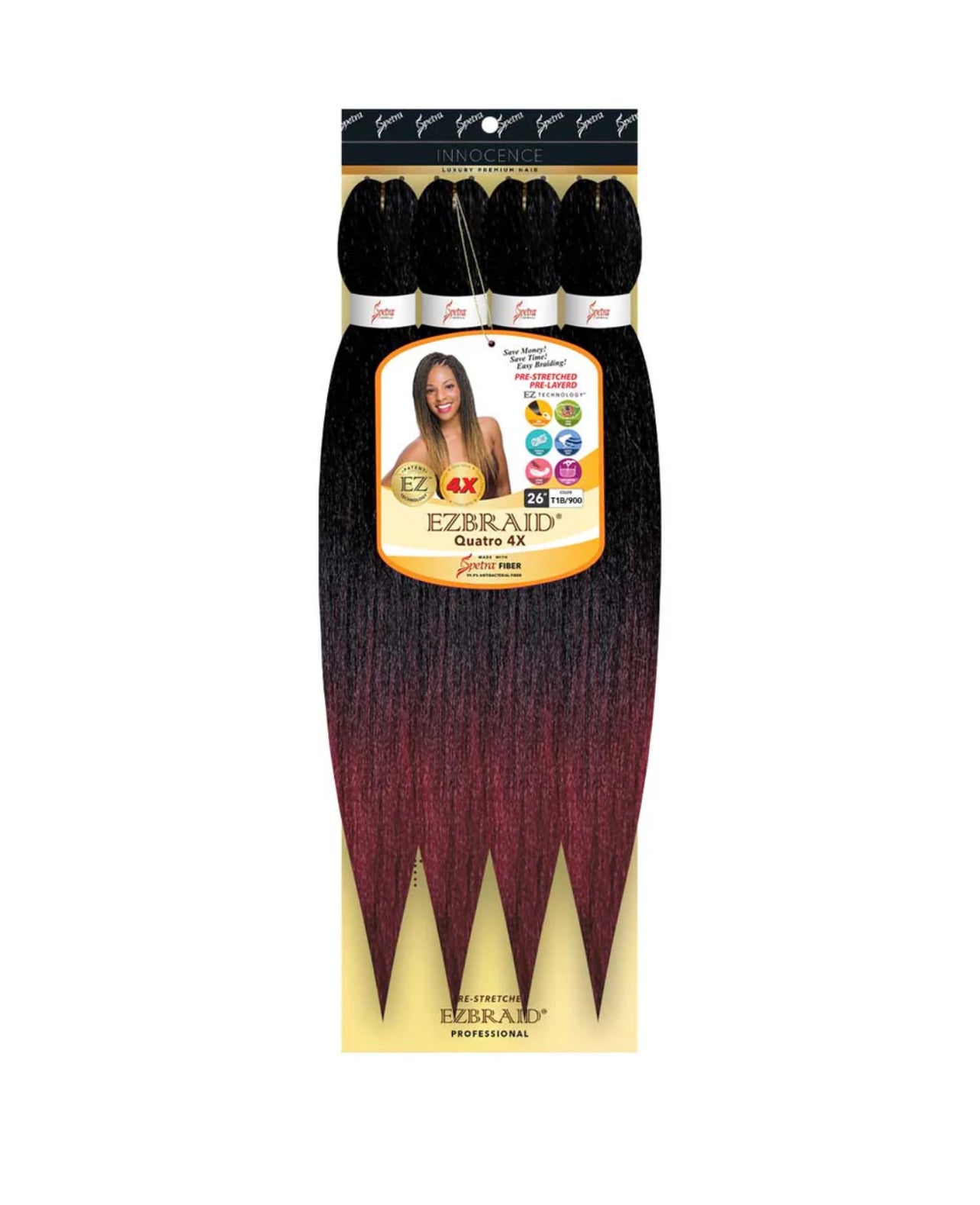 100% Spetra Antibacterial Fiber Braiding Hair EZBraid - Multi