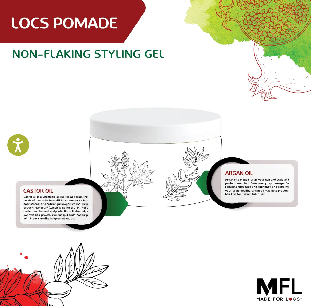 Locs & Braids Vegan Retwisting Firm Hold Gel - Blueberry