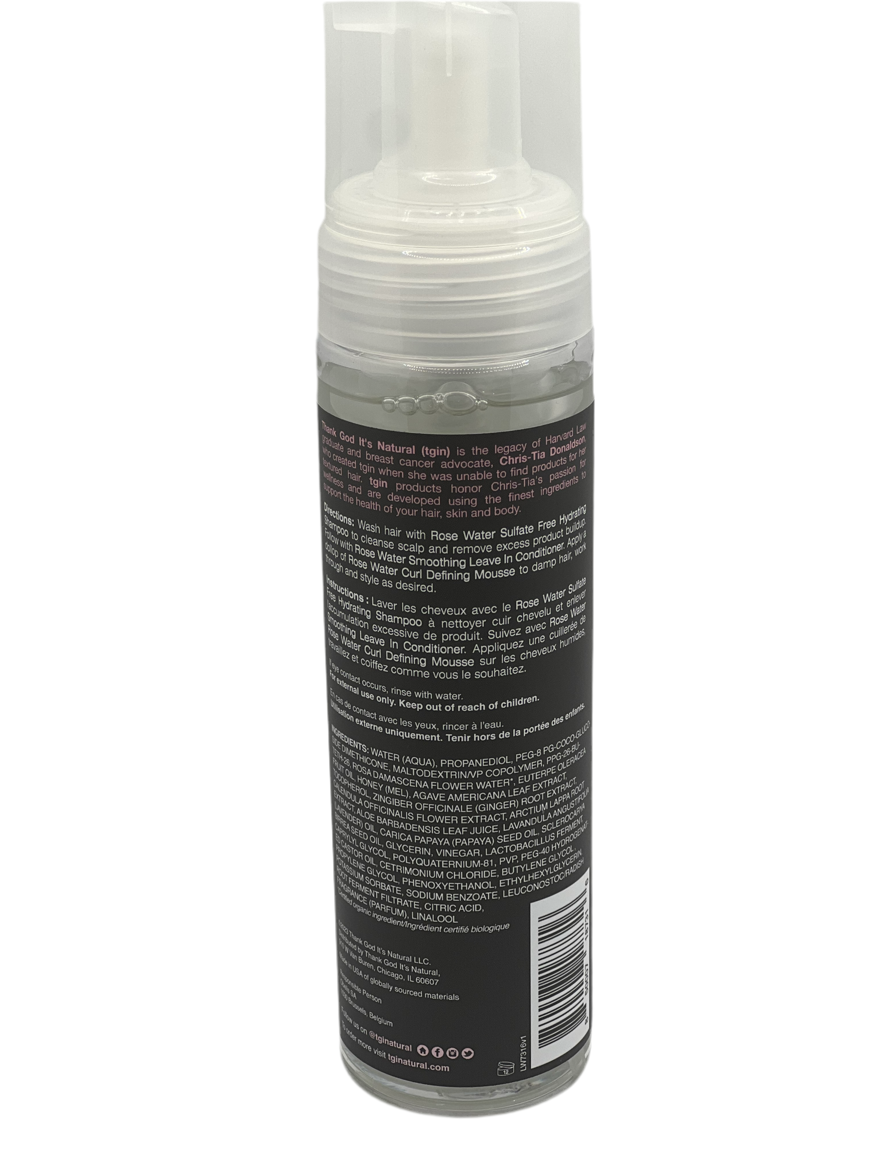 Rose Water Curl Defining Mousse