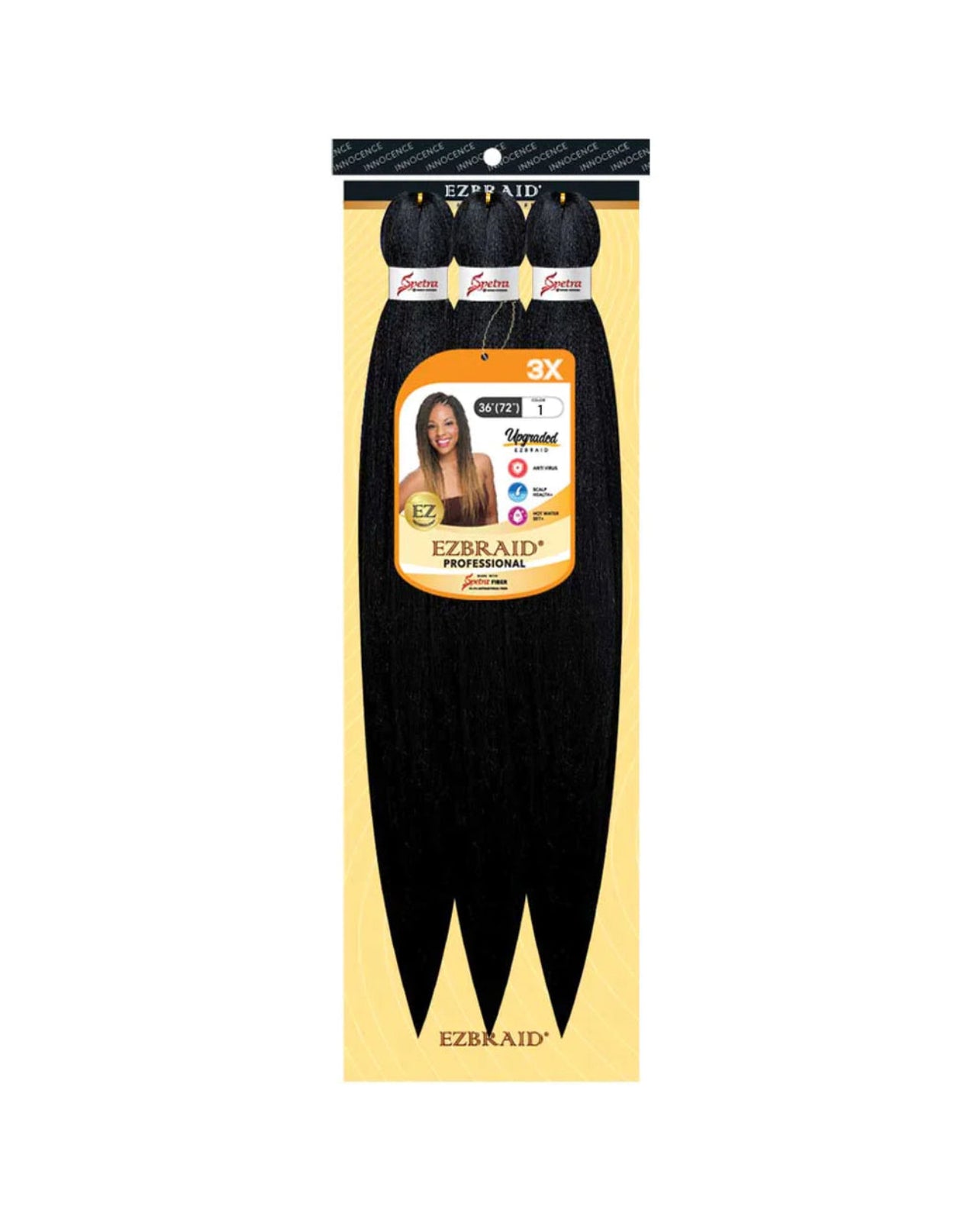 100% Spetra Antibacterial Fiber Braiding Hair EZBraid - Multi