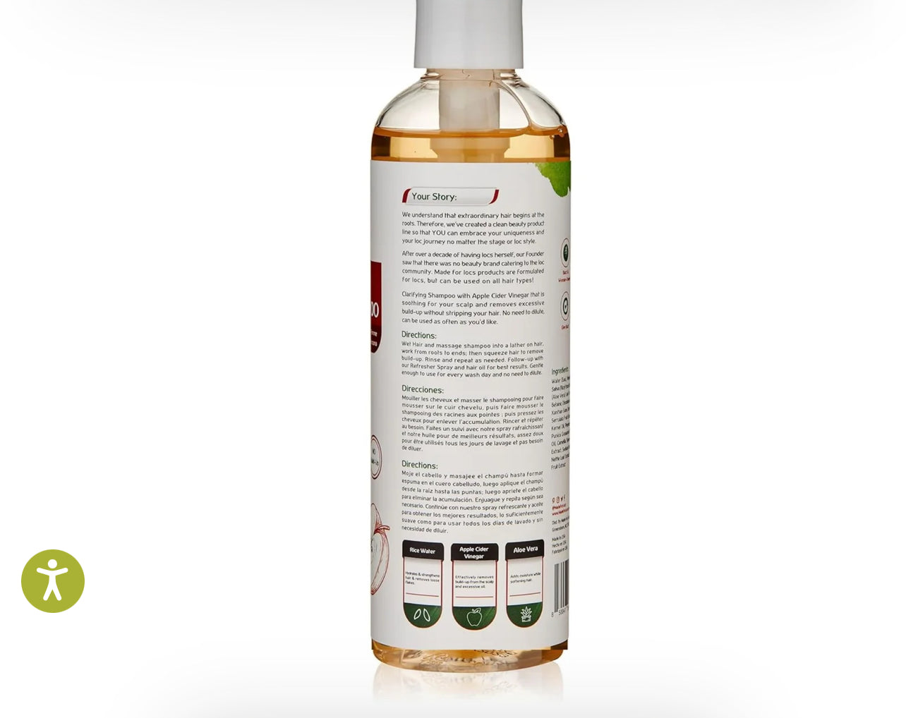 Locs Vegan Apple Cider Vinegar Shampoo