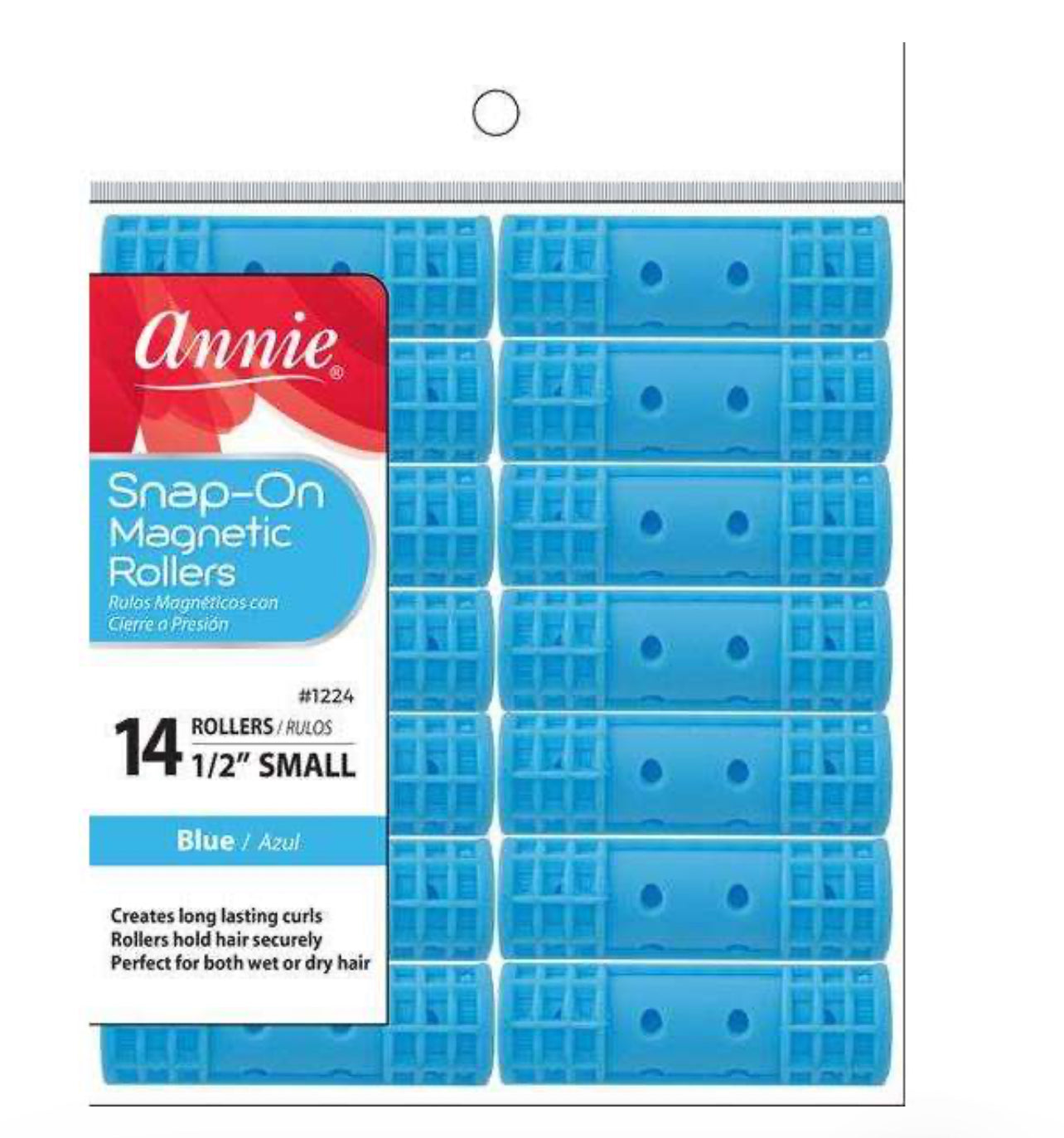 Annie Snap-On Magnetic Rollers Size S 14Ct Blue