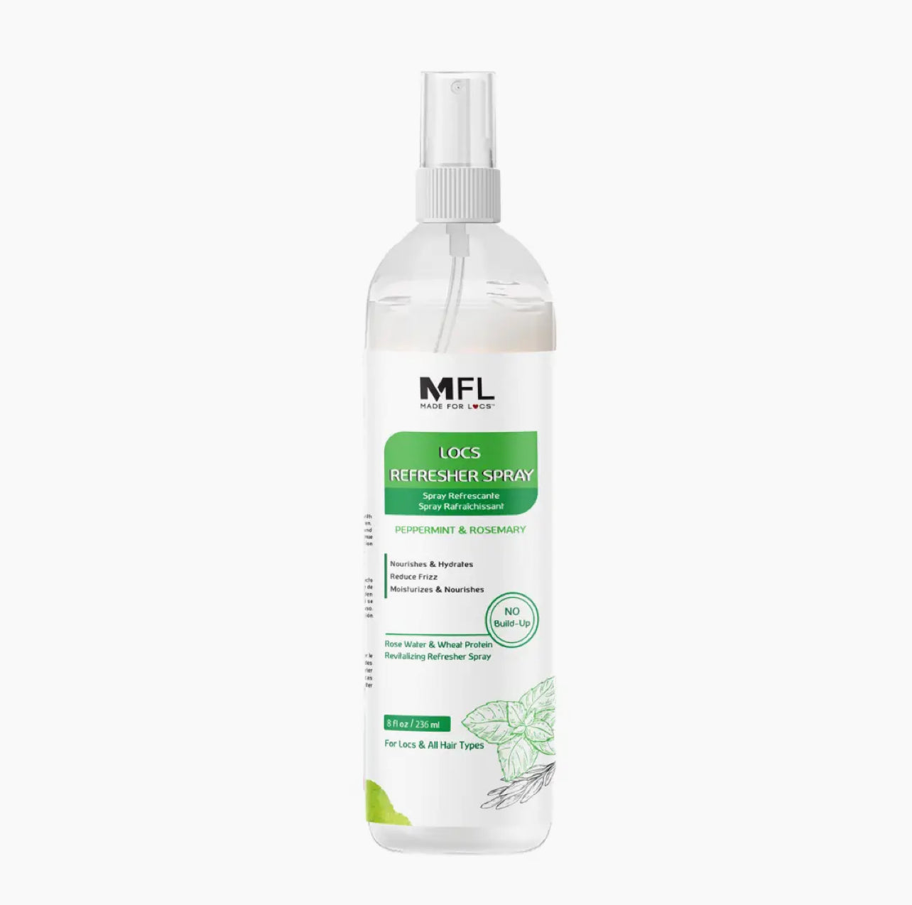 Locs Rose-Water Refresher Spray - Peppermint & Rosemary