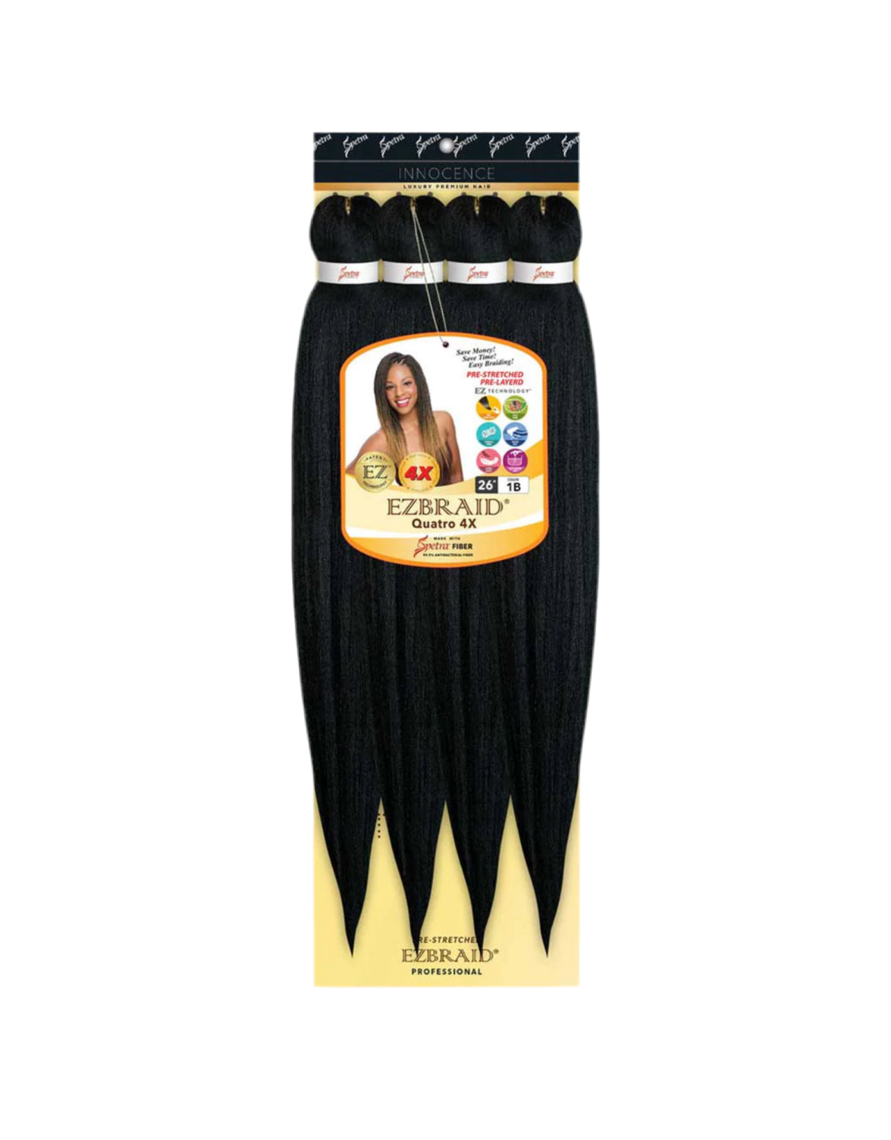 100% Spetra Antibacterial Fiber Braiding Hair EZBraid - Multi