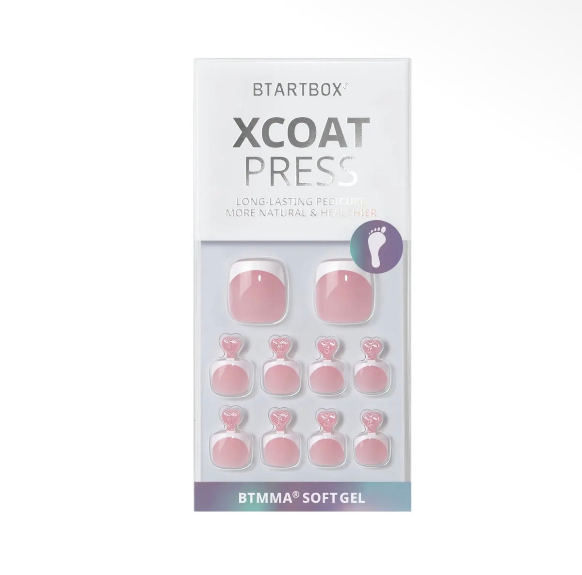 Timeless Grace Press On Toe Nails | Squoval
White French Tip