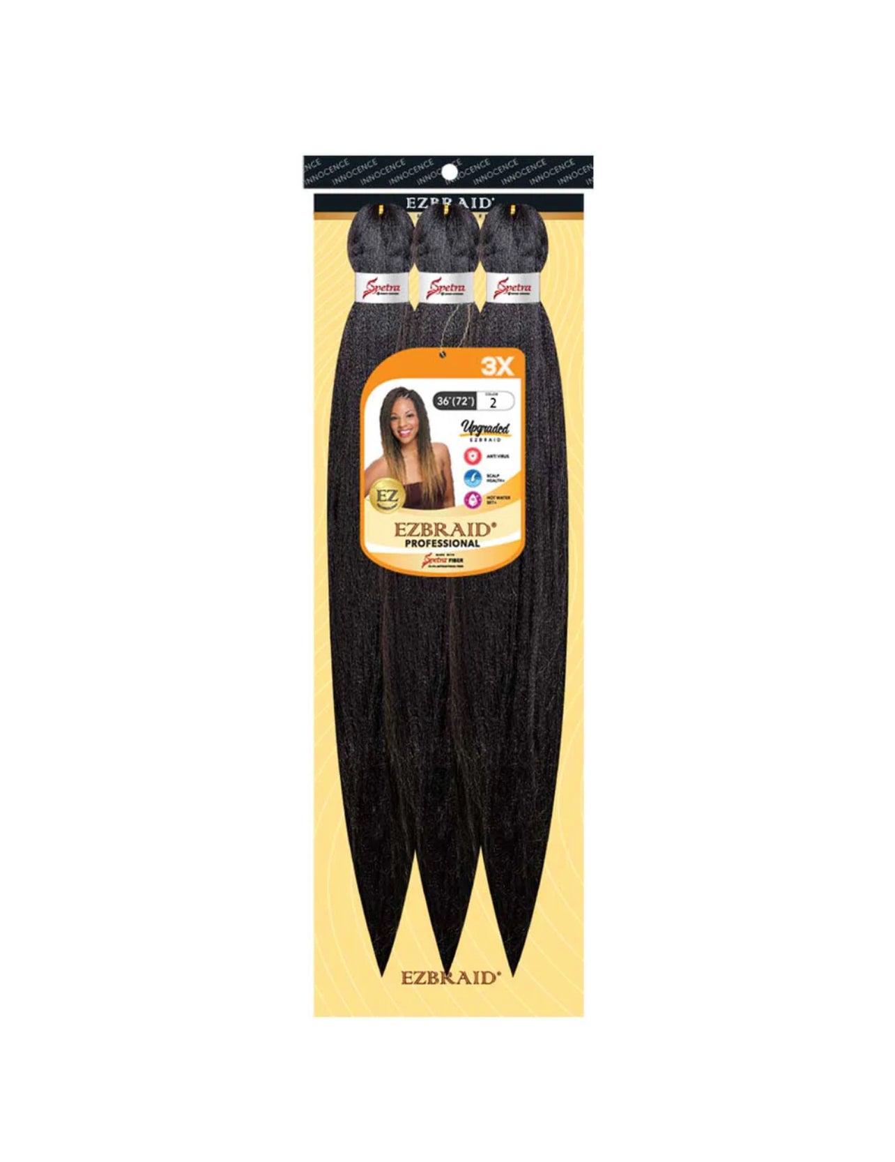 100% Spetra Antibacterial Fiber Braiding Hair EZBraid - Multi