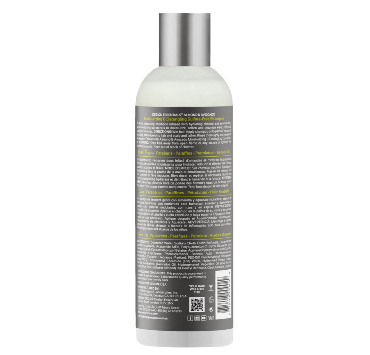 Almond & Avocado Moisturizing & Detangling Sulfate-Free Shampoo