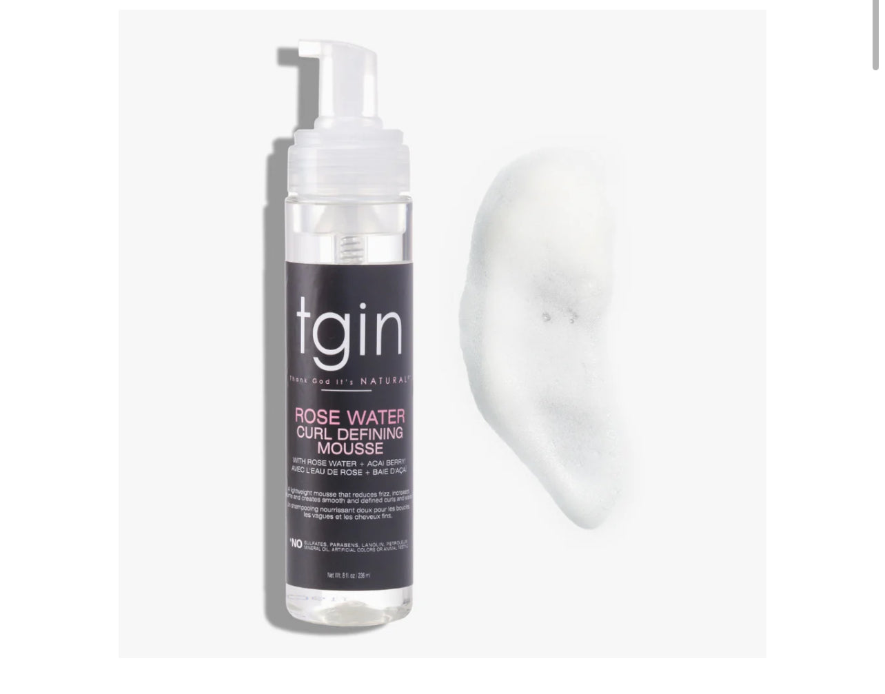 Rose Water Curl Defining Mousse