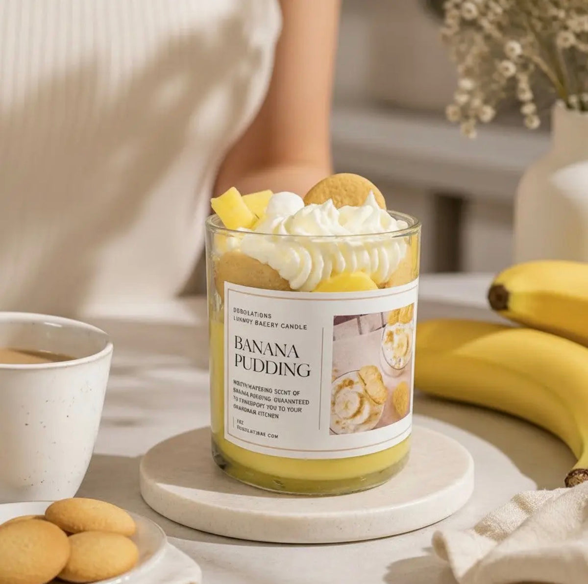 Doodlations Luxury Candle | Banana Pudding