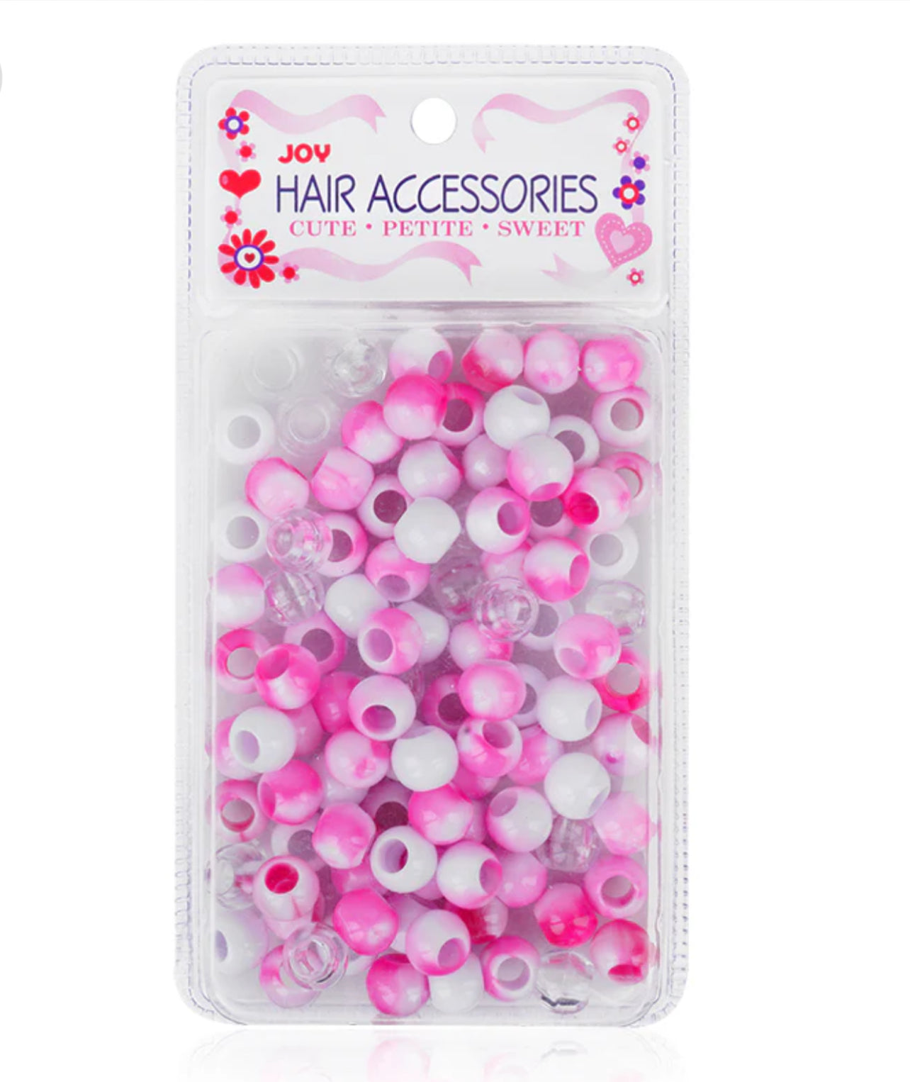 Round Plastic Beads XL Pink Two Tone Mix