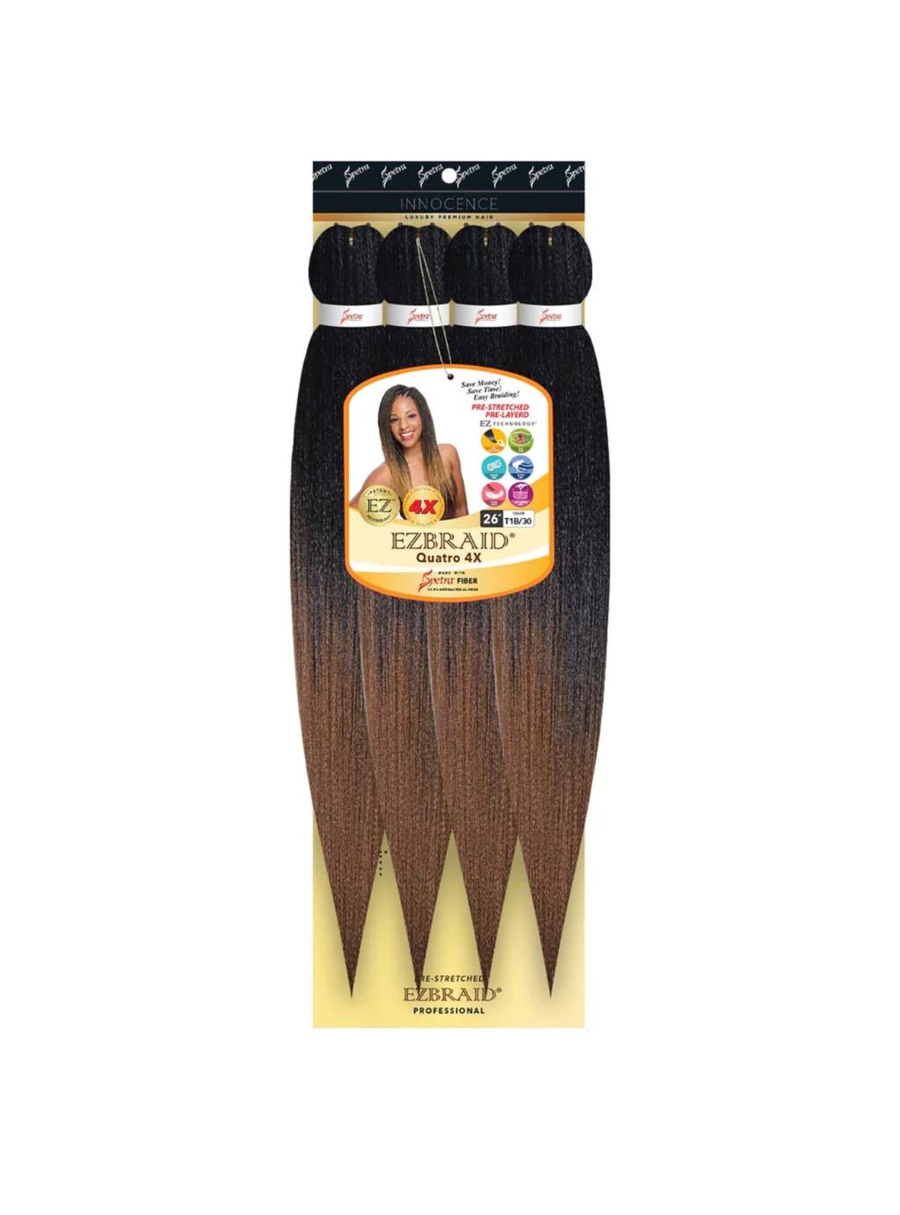 100% Spetra Antibacterial Fiber Braiding Hair EZBraid - Multi
