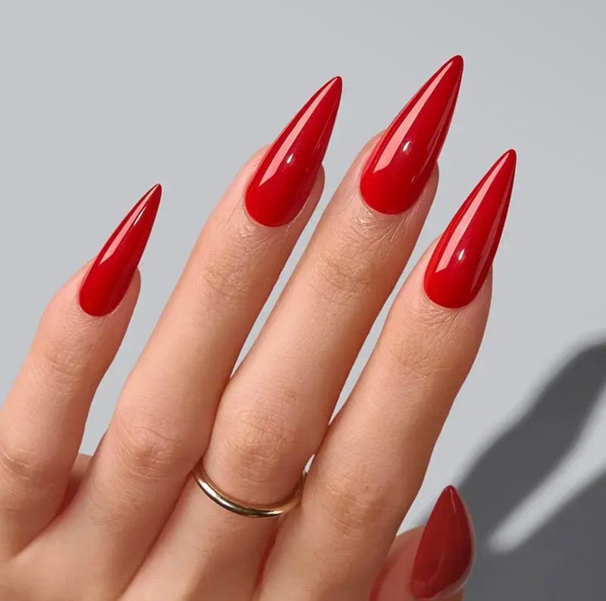 Softcoattips™ Red Collection - Long Stiletto Nails