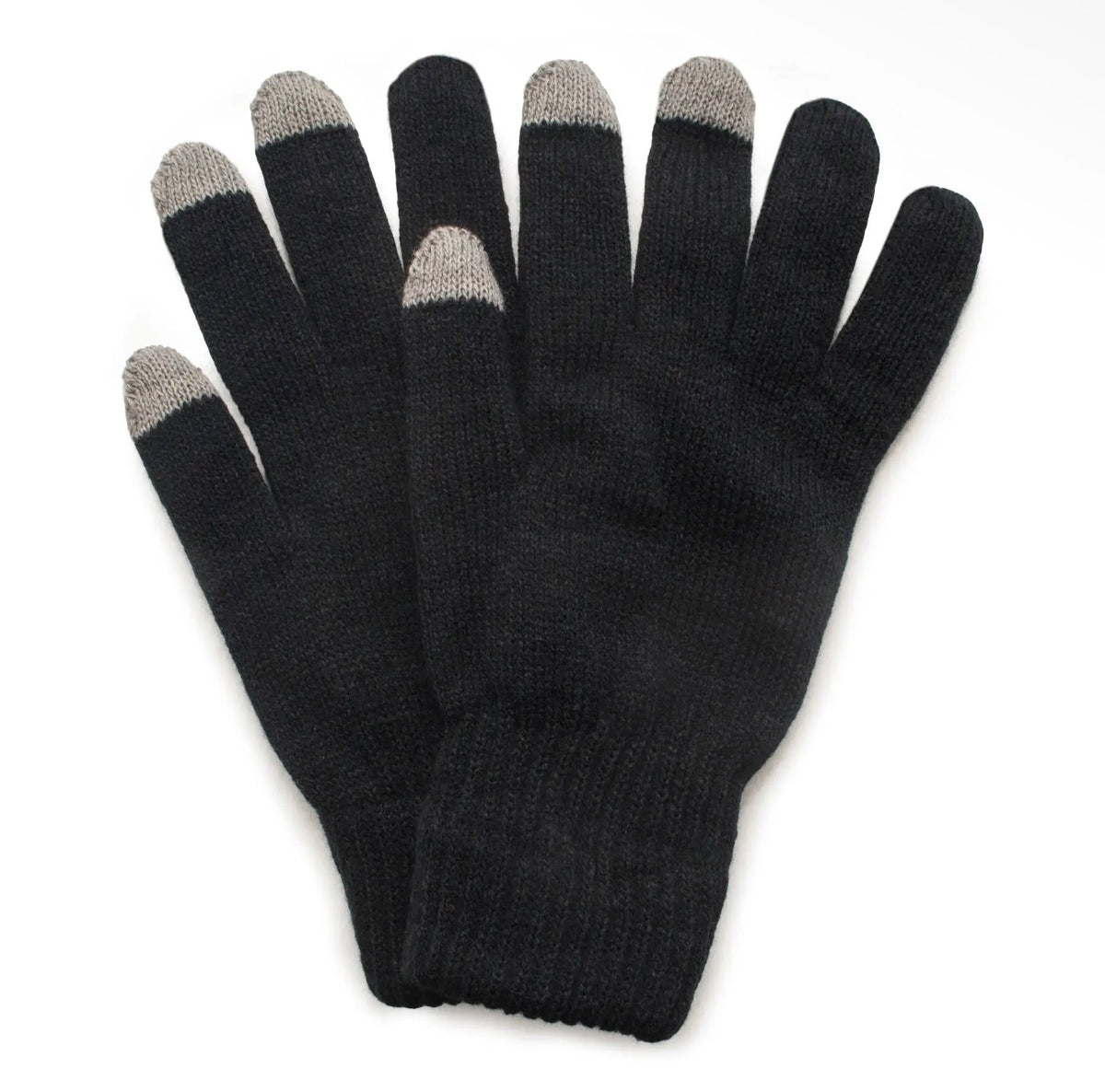 Quietwear Unisex 2 Layer Knit Gloves with Texting Fingers