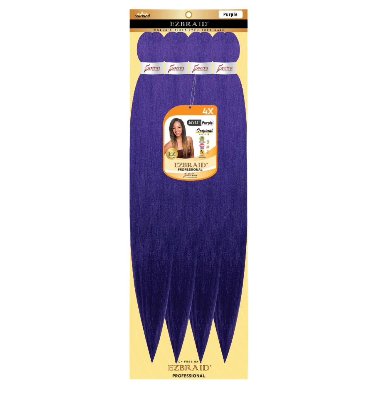 100% Spetra Antibacterial Fiber Braiding Hair EZ-Braid - Multi