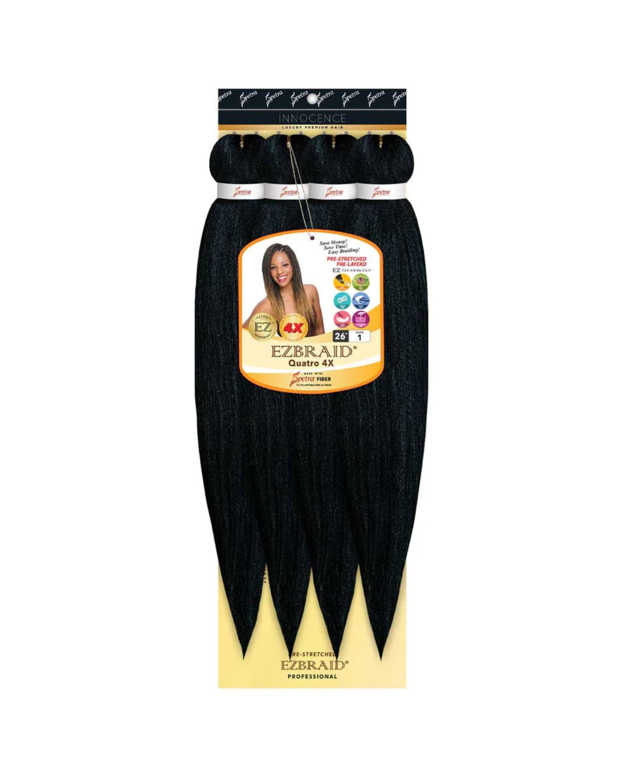 100% Spetra Antibacterial Fiber Braiding Hair EZ-Braid - Multi