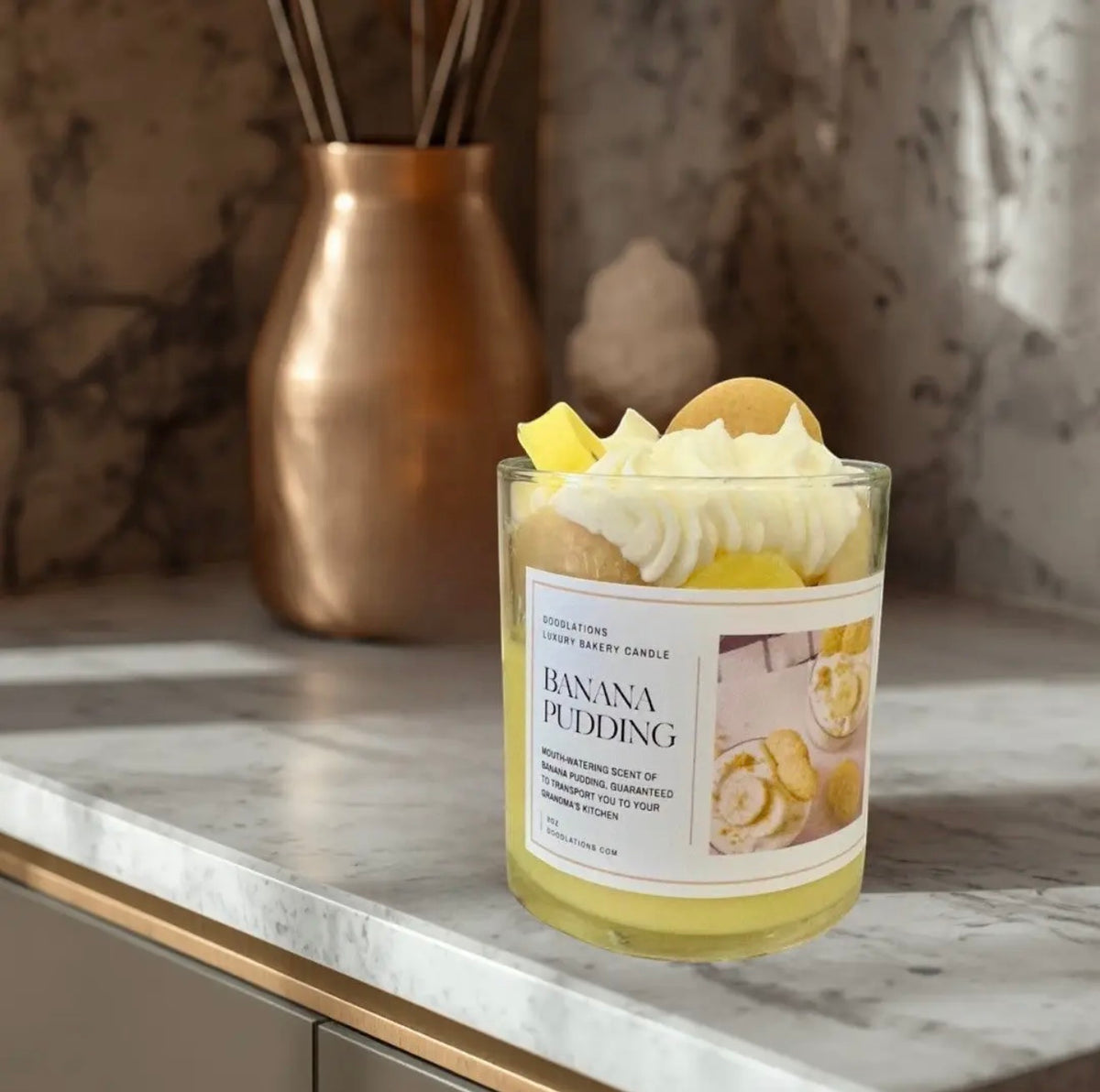 Doodlations Luxury Candle | Banana Pudding