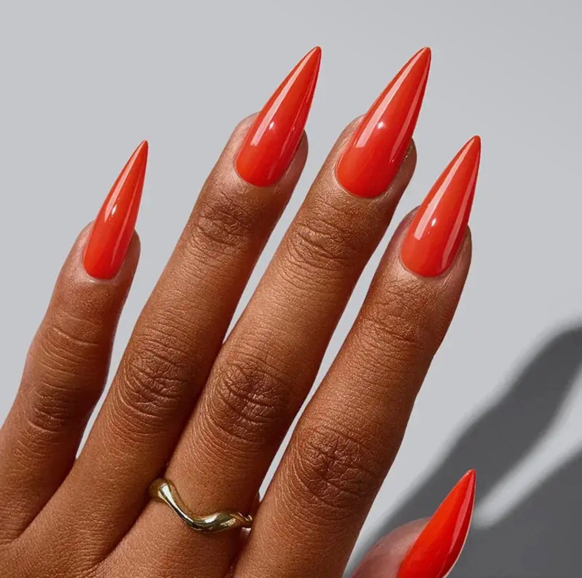 Softcoattips™ Red Collection - Long Stiletto Nails