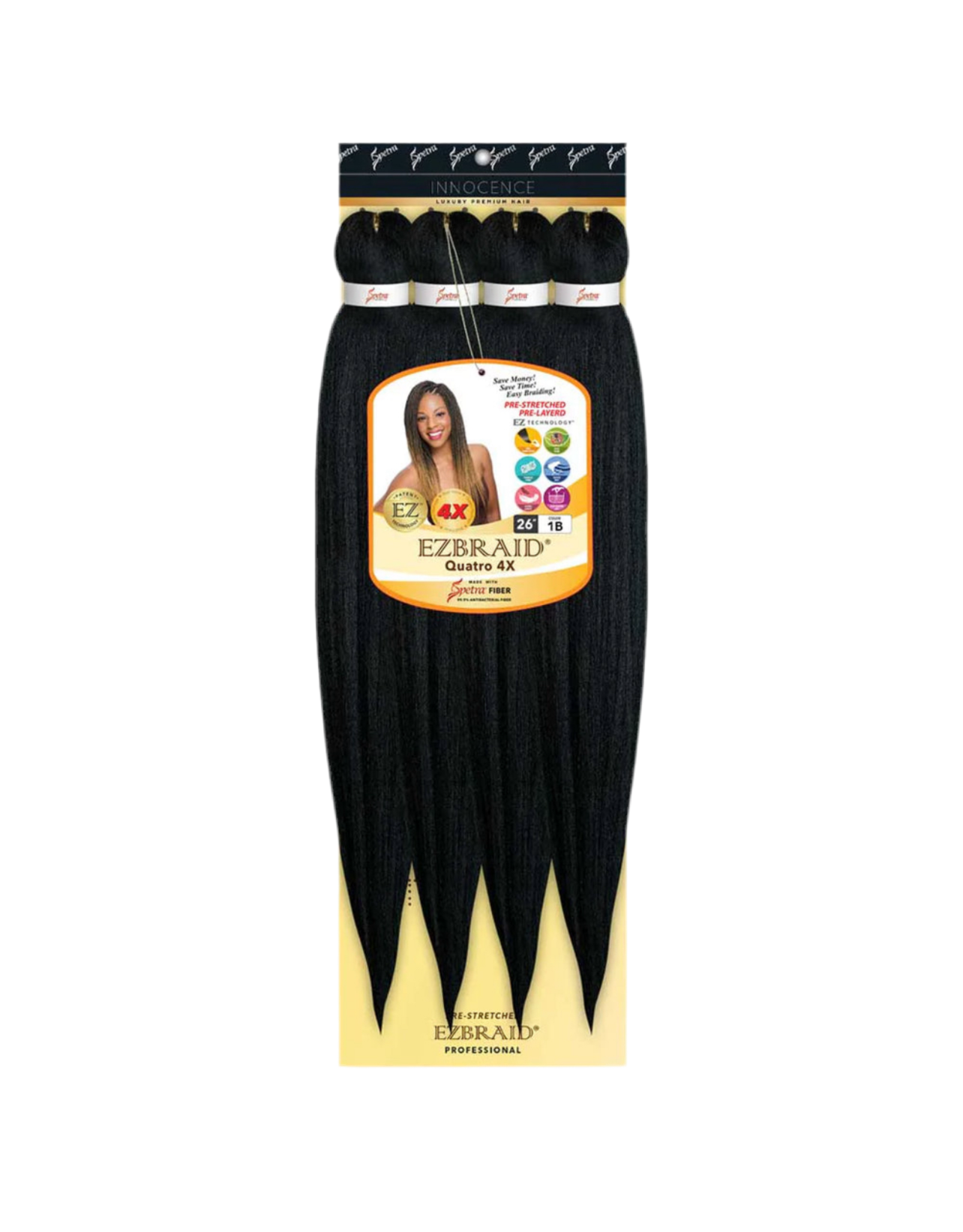 100% Spetra Antibacterial Fiber Braiding Hair EZ-Braid - Multi