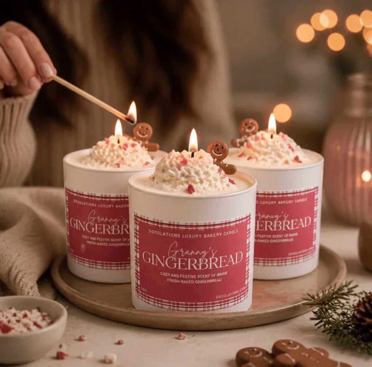 Doodlations Luxury Candle | Christmas
Gingerbread