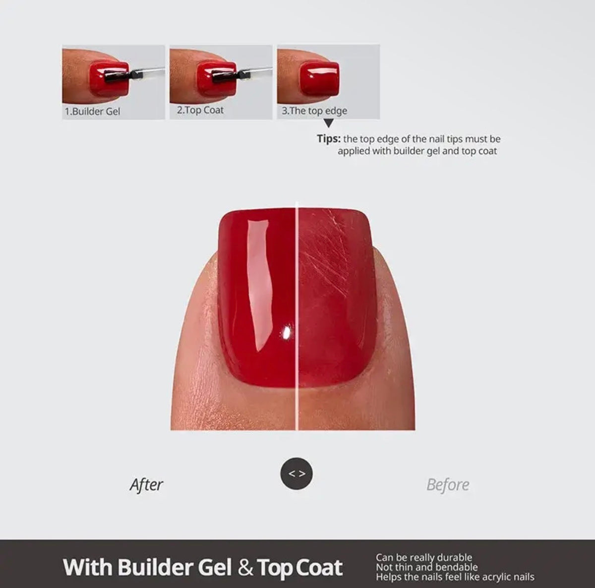 Softcoattips™ Red Collection - Toe Nails