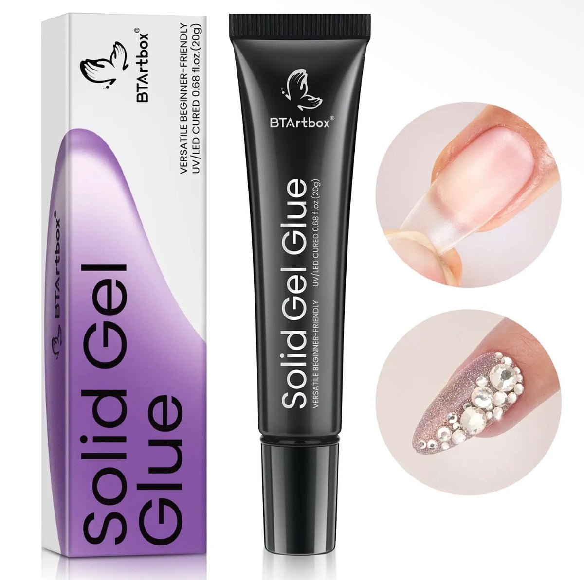 Solid Gel Nails Glue 20g - Strong Adhesive For Press On Nail