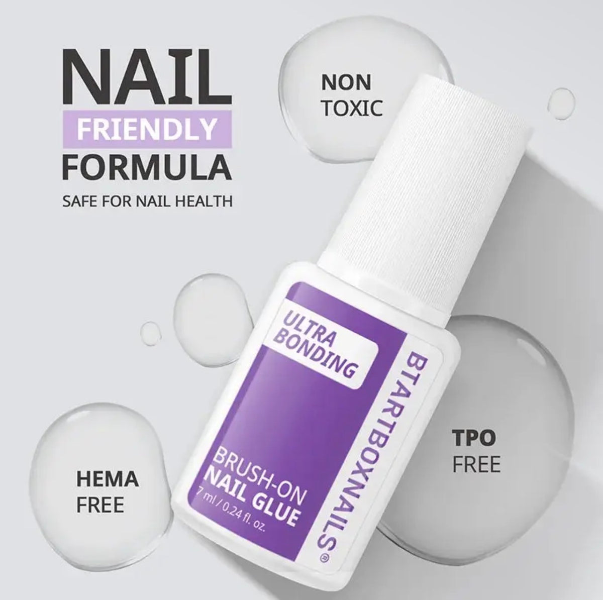 Strong Nail Glue For Press On Nail Tip - Brush On Glue