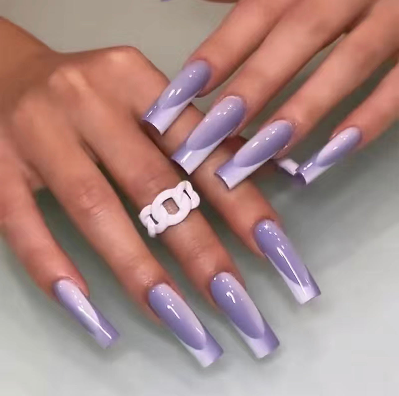 Purple Jade Press On Nails